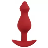 Бордовая анальная пробка Libra S - 9 см бордовый 