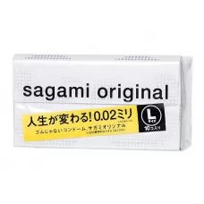 Презервативы Sagami Original 0.02 L-size увеличенного размера - 10 шт  