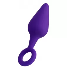 Фиолетовая анальная втулка с ограничительным колечком - 11,5 см фиолетовый 