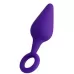 Фиолетовая анальная втулка с ограничительным колечком - 11,5 см фиолетовый 