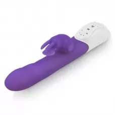 Фиолетовый вибромассажер с клиторальной стимуляцией Clitoral Suction Rabbit - 24,5 см фиолетовый 