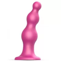 Розовая насадка Strap-On-Me Dildo Plug Beads size L розовый 