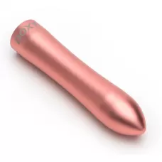 Розовая металлическая вибропуля Doxy - 12 см розовый 
