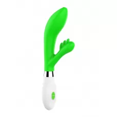 Зеленый вибратор-кролик Agave - 23 см зеленый 