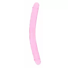 Двусторонний розовый фаллоимитатор - 34 см розовый 