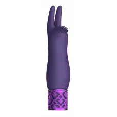 Фиолетовая перезаряжаемая вибпоруля Elegance - 11,8 см фиолетовый 