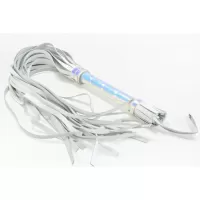 Белая кожаная плеть Hamilion - 65 см белый 