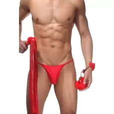 Красный эротический костюм раба красный L-XL