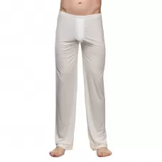 Белые полупрозрачные мужские брюки белый L-XL
