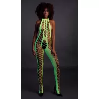 Зеленый кэтсьюит Bodystocking with Halterneck зеленый XS-XL