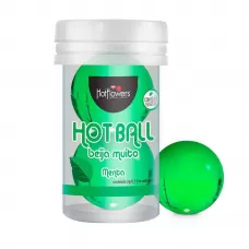 Лубрикант на масляной основе Hot Ball Beija Muito с ароматом мяты (2 шарика по 3 гр  