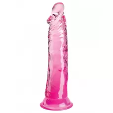 Розовый фаллоимитатор на присоске 8’’ Cock - 21,8 см розовый 