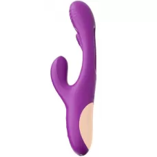 Фиолетовый ударный вибратор-кролик G-Hit - 24 см фиолетовый 