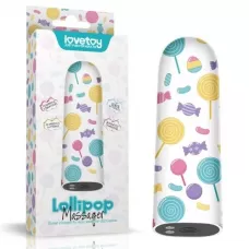 Мини-вибратор Rechargeable Lollipop Massager - 8,5 см белый 