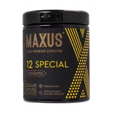 Презервативы с точками и рёбрами MAXUS Special - 12 шт  