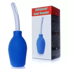 Интимный душ-спринцовка синий с белым 