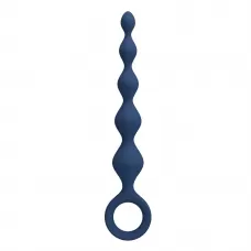 Синяя анальная ёлочка с кольцом 5 Beads Anal Bead - 20,4 см синий Синяя анальная ёлочка с кольцом 5 Beads Anal Bead - 20,4 см синий