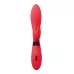 Красный вибратор Leyla с клиторальным отростком - 20,5 см красный 