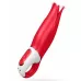 Красный вибратор Satisfyer Power Flower с лепестками - 18,8 см красный 