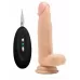 Телесный вибратор-реалистик Vibrating Realistic Cock 8  With Scrotum - 20 см телесный 