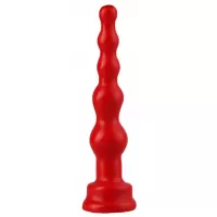 Красный анальный стимулятор-ёлочка - 14,5 см красный 