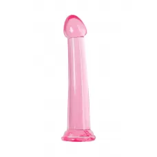 Розовый нереалистичный фаллоимитатор Jelly Dildo L - 20 см розовый 