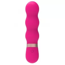 Розовый фигурный мини-вибратор Ripple Vibe - 11,9 см розовый 