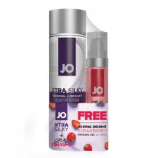 Набор лубрикантов System JO Xtra Silky   Oral Delight Strawberry  