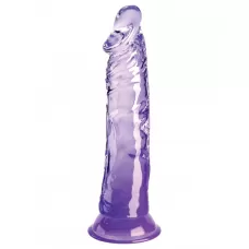 Фиолетовый фаллоимитатор на присоске 8’’ Cock - 21,8 см фиолетовый 