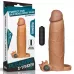 Коричневая насадка на пенис Add 3 Pleasure X Tender Vibrating Penis Sleeve с вибропулей - 20 см коричневый 