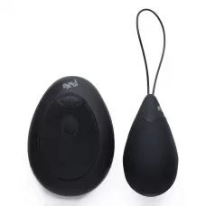 Черное виброяйцо с пультом ДУ 10X Silicone Vibrating Egg черный 