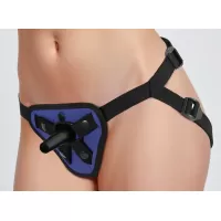 Синий универсальный пояс с 2 видами фиксации синий 