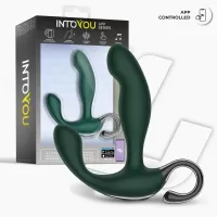 Зеленый вибромассажёр простаты Greeny - 12,8 см зеленый 