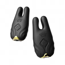 Черные виброзажимы на соски Nave черный Черные виброзажимы на соски Nave черный