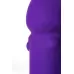 Фиолетовый вибратор с утолщением посередине и клиторальным зайчиком - 18 см фиолетовый 