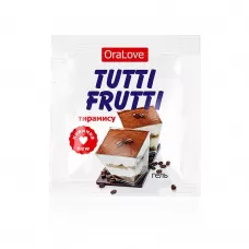Саше гель-смазки Tutti-frutti со вкусом тирамису - 4 гр  