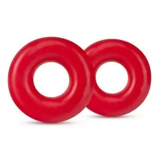 Набор из 2 красных эрекционных колец DONUT RINGS OVERSIZED красный 
