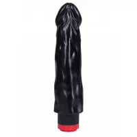 Черный вибратор-реалистик №27 - 19,5 см черный 