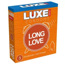 Презервативы с продлевающим эффектом LUXE Royal Long Love - 3 шт  