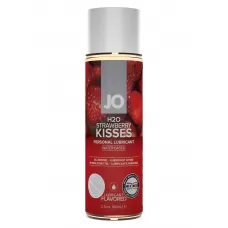 Лубрикант на водной основе с ароматом клубники JO Flavored Strawberry Kiss - 60 мл  