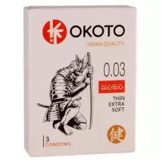 Тонкие презервативы OKOTO Thin Extra Soft - 3 шт прозрачный 