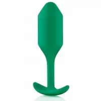 Зеленая пробка для ношения B-vibe Snug Plug 2 - 11,4 см зеленый 