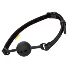 Черный силиконовый кляп-шар Breathable Ball Gag черный 