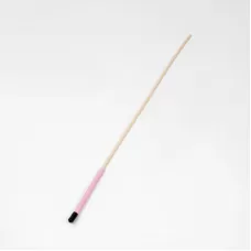 Деревянный стек с розовой ручкой - 60 см бежевый 