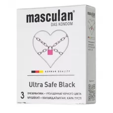 Ультрапрочные презервативы Masculan Ultra Safe Black - 3 шт  