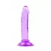 Фиолетовый анальный фаллоимитатор на присоске - 12 см фиолетовый 