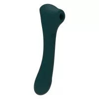 Изумрудный двусторонний стимулятор Quiver - 20,2 см изумрудный 
