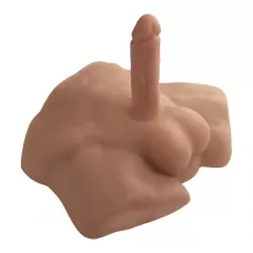 Карамельный мужской полуторс с фаллоимитатором SILEXD Apollo S 7 карамель (темно-бежевый 