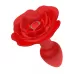 Красный анальный вибростимулятор в форме розы красный 