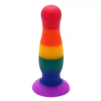 Разноцветная анальная пробка COLOURFUL PLUG - 12,5 см разноцветный 